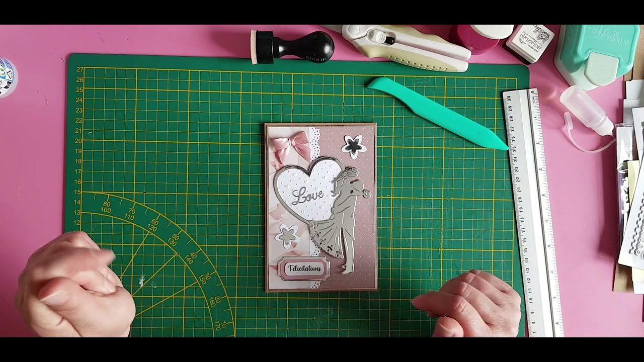 TUTO CARTE FELICITATIONS MARIAGE #action