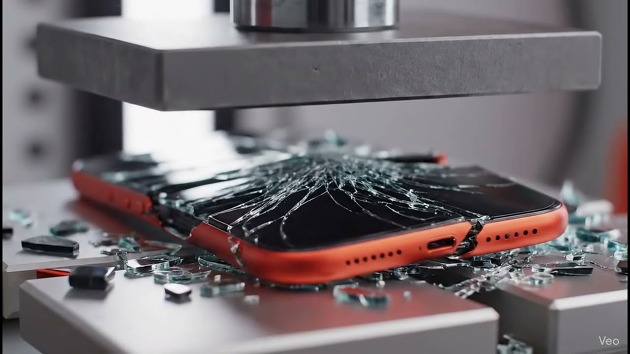 iPhone 17 vs Hydraulic Press &mdash; What Happens to the New Orange iPhone?! 😱🔥