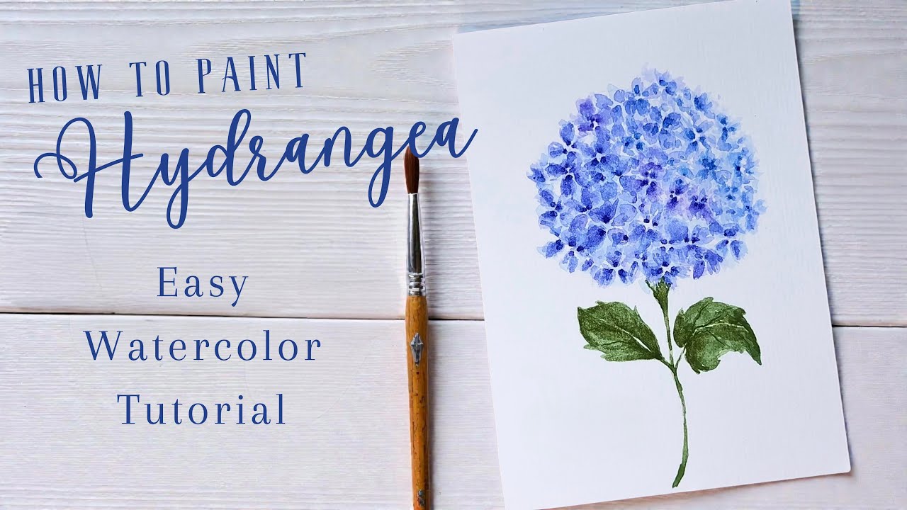 Watercolor Hydrangeas for Absolute Beginners | Simple & Loose