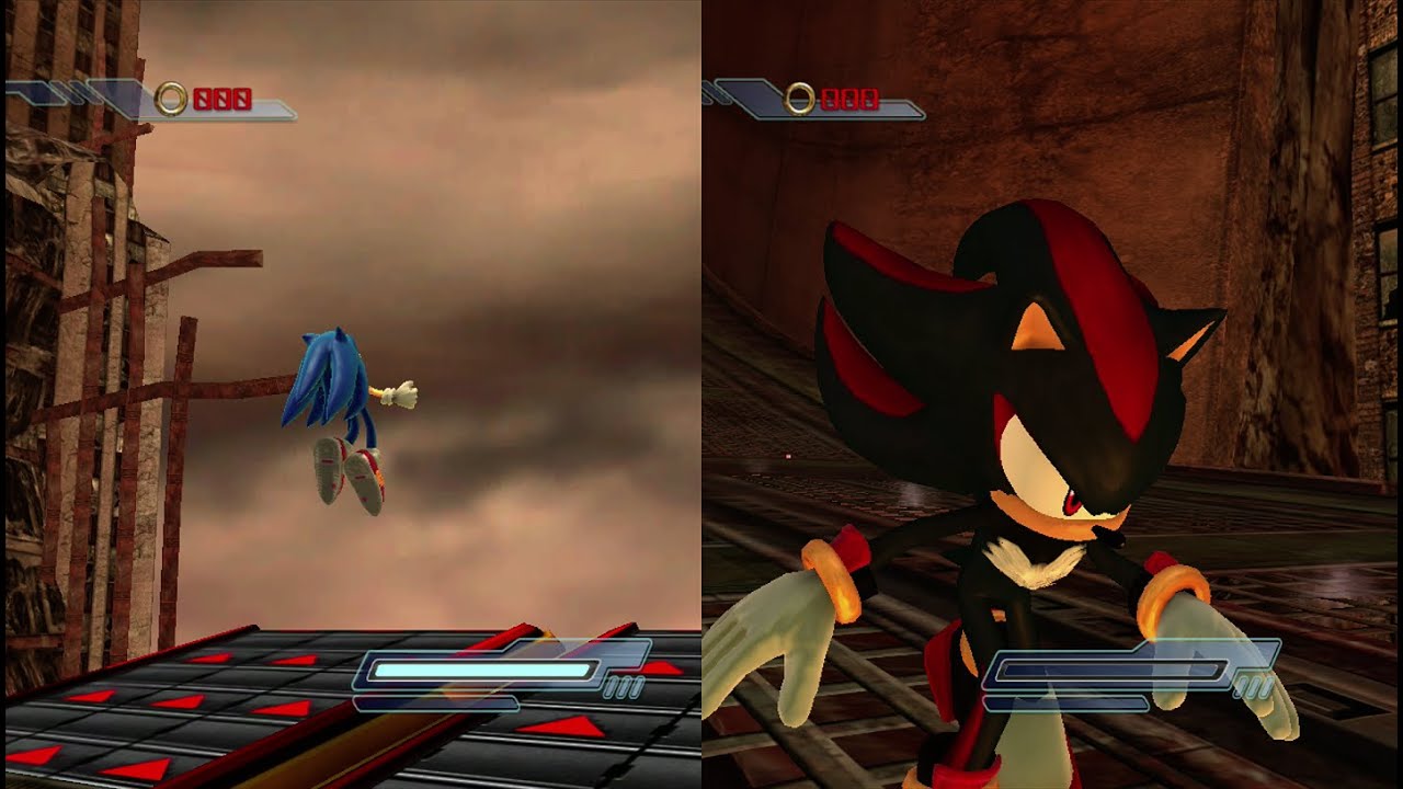 Sonic the Hedgehog 2006 Xbox 360 2 player battle race 60fps