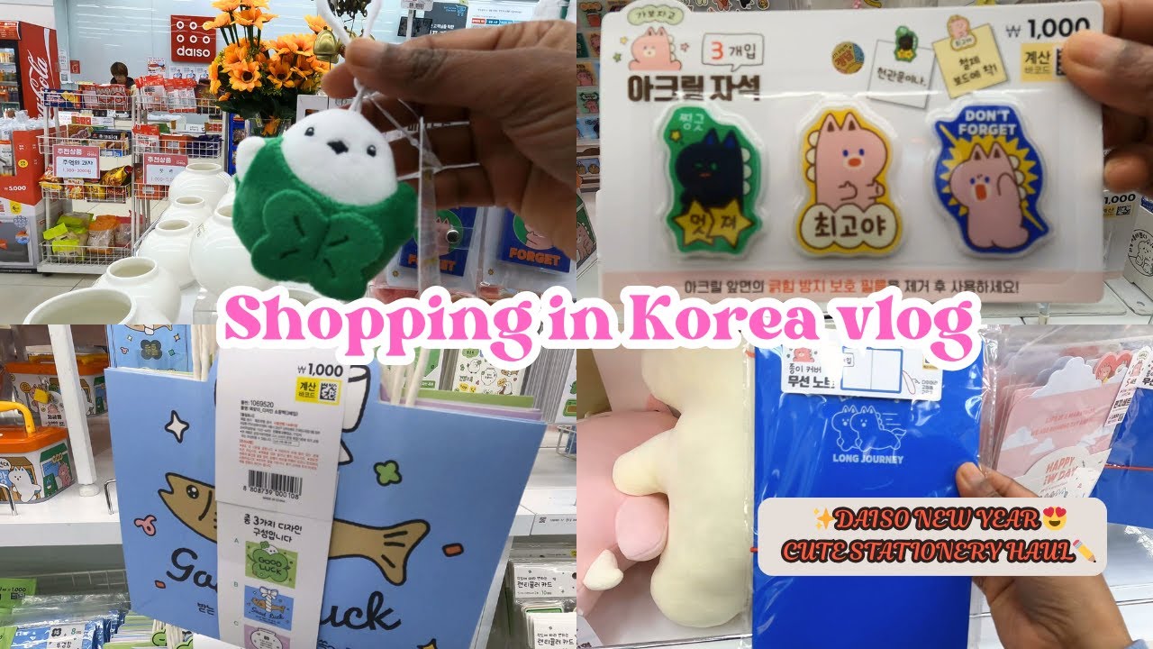 Shopping in Korea Vlog 🇰🇷 |DAISO New Year Collection is HERE 😍 | Must-Buy Cute to Cozy Finds