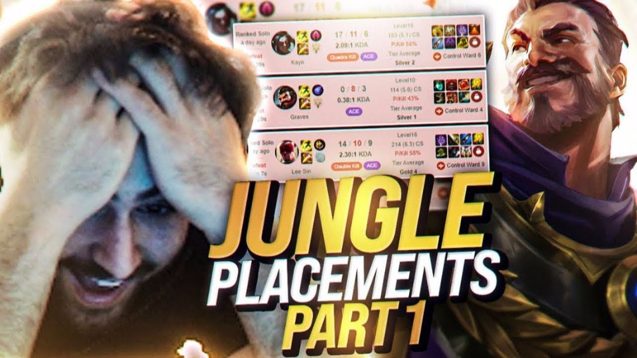 JUNGLE UNRANKED TO CHALLENGER PLACEMENTS PART 1