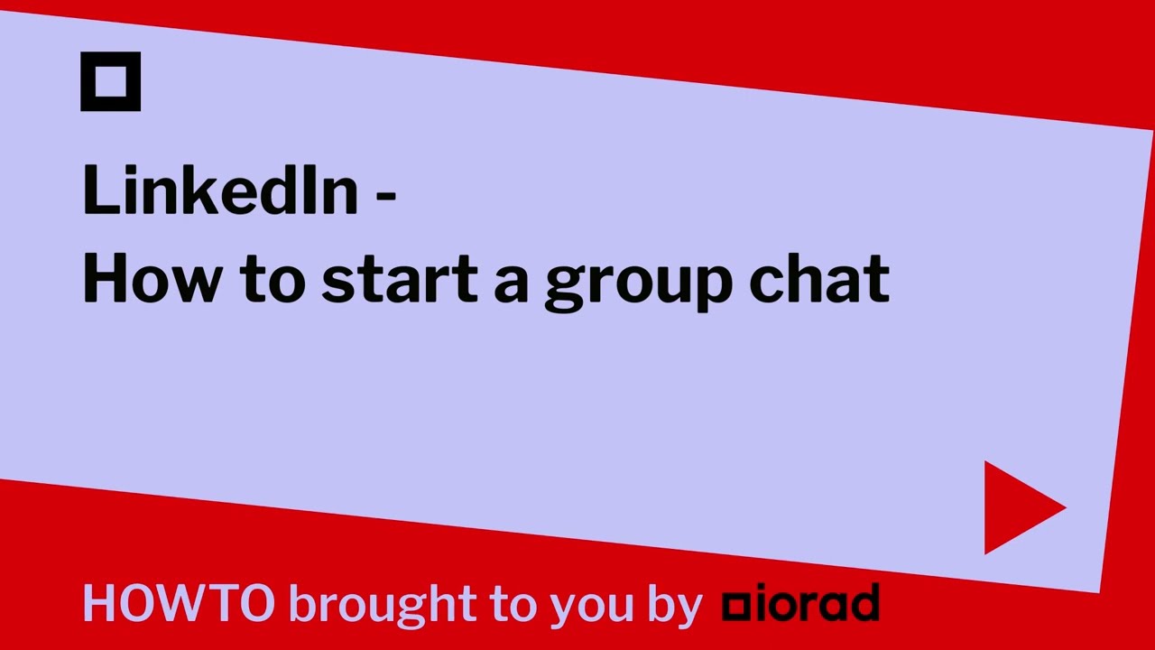 LinkedIn - How to start a group chat