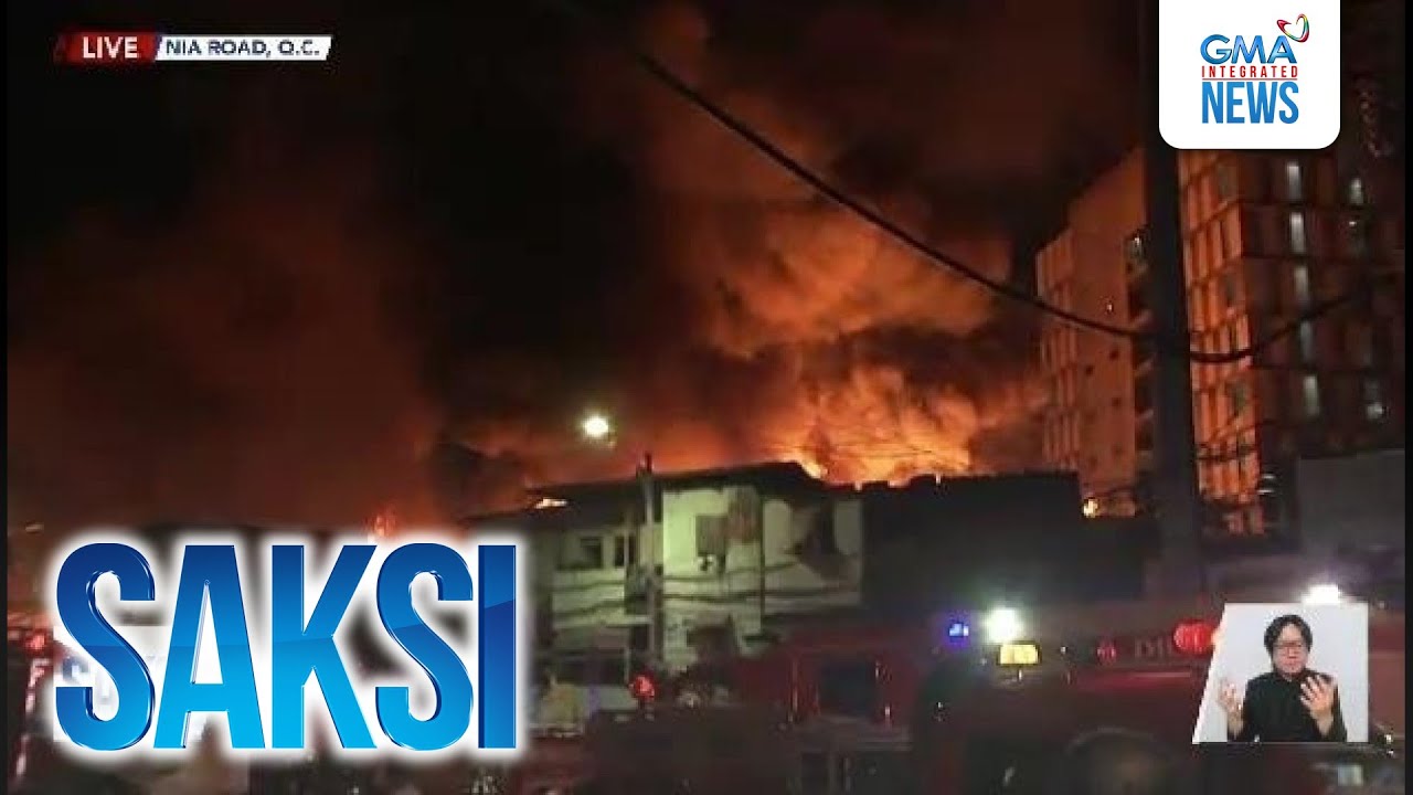 Sunog, sumiklab sa NIA Road, Quezon City ngayong gabi | Saksi
