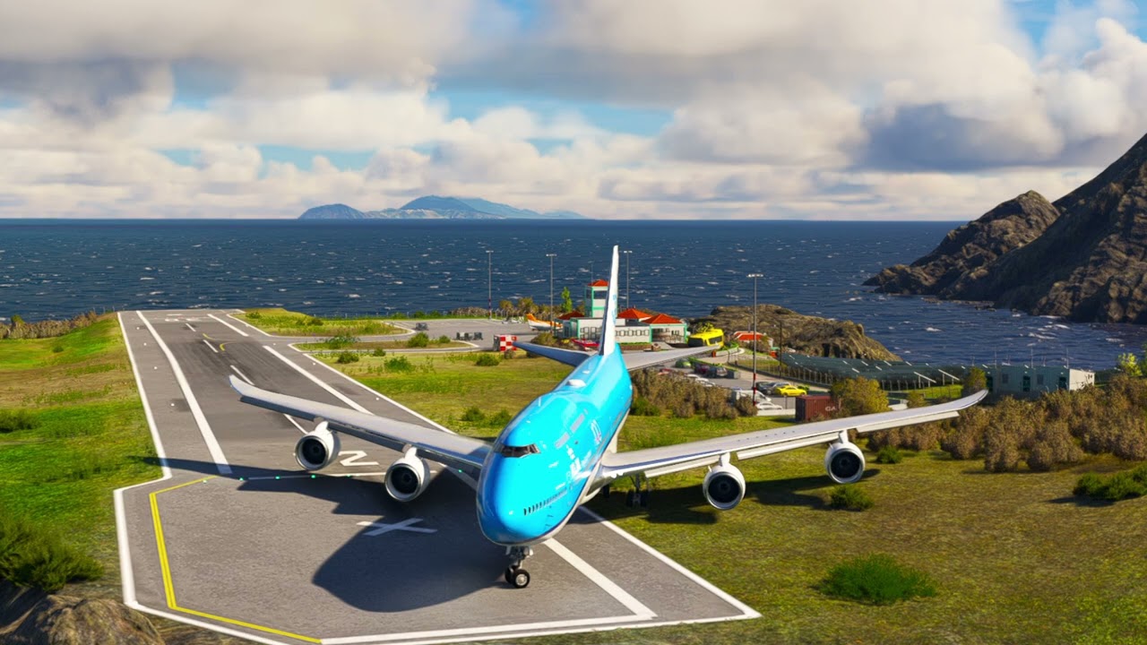 This Pilot is Great! KLM Airlines Boeing 747 Battles Strong Crosswind at Short Runway SABA Airport
