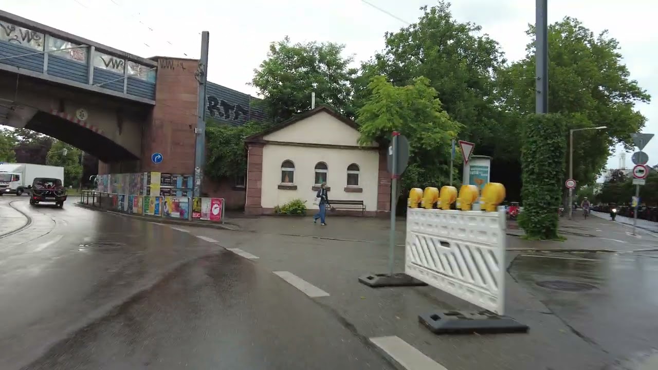 Freiburg mit dem Fahrrad – Habsburgerstraße | Teil 2 der Regenfahrt | DJI Pocket 2 | 4K 08.09.2025