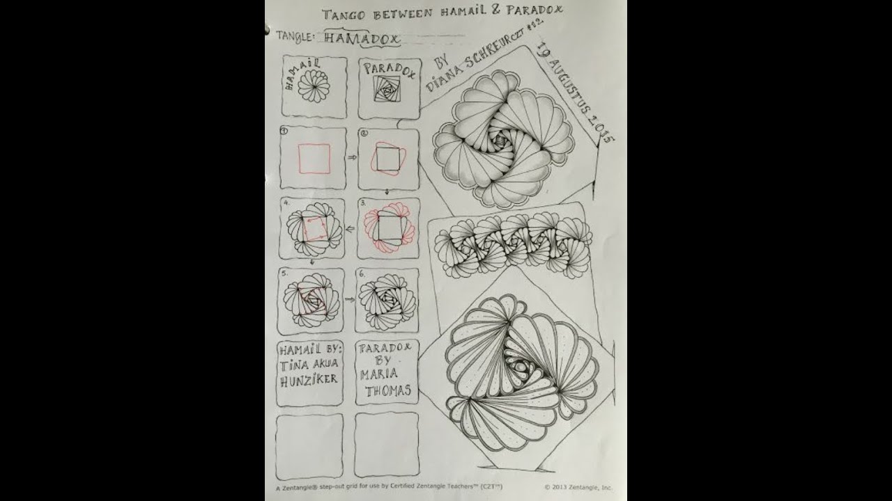 How to draw HAMADOX tangle pattern ?