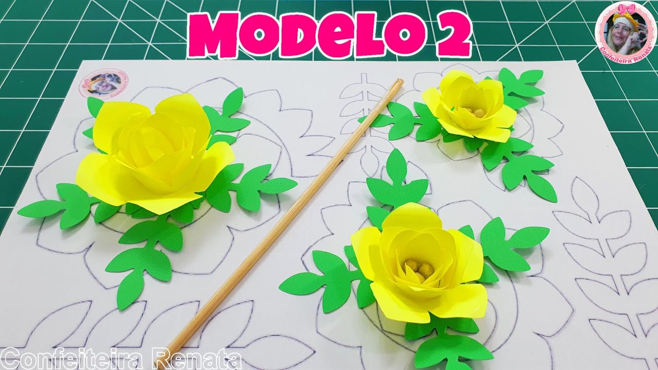 COMO FAZER ROSAS 3D EM ESPIRAL