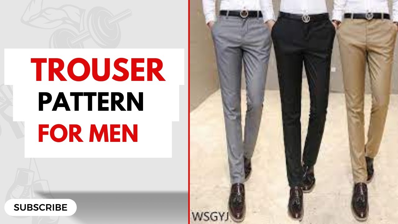 How to make a male corporate trouser || How to draft a Trouser pattern for men