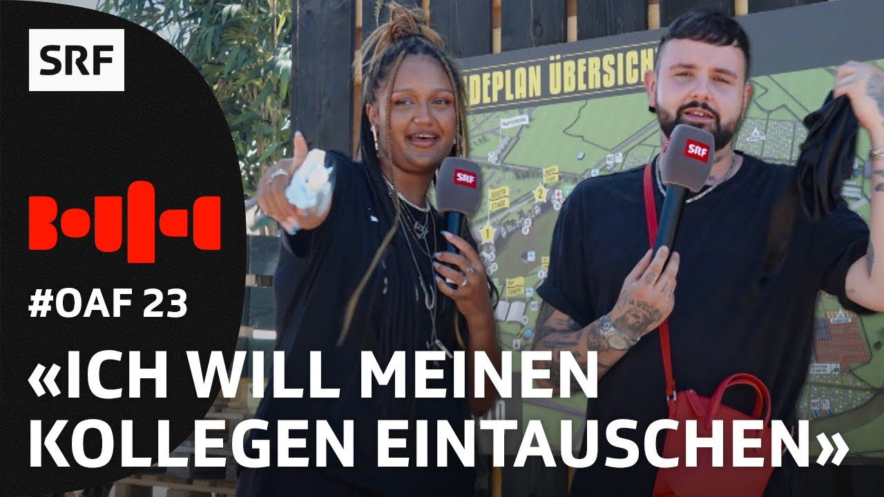 Livio vs. Sirah am #OAF23 – wer ertauscht den krasseren Gegenstand? | Festivalsommer 2023 SRF Bounce