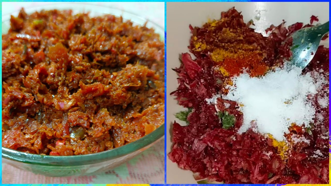 homemade roselle pickle| lakra achar