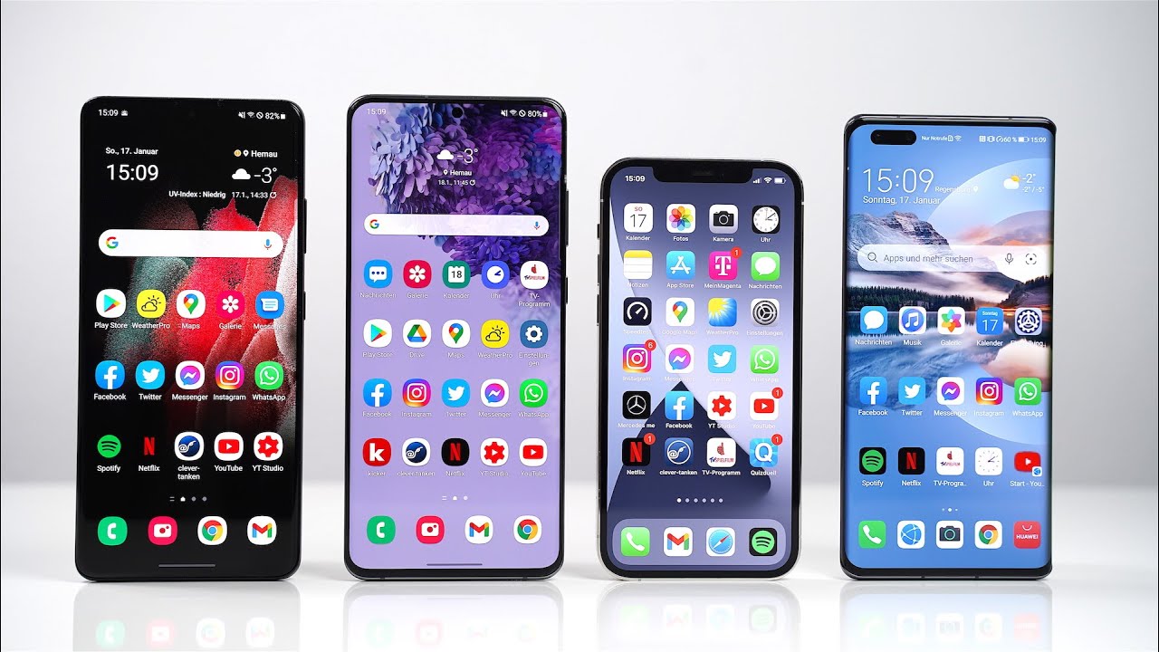 Samsung Galaxy S21 Ultra vs S20 Ultra vs iPhone 12 Pro vs Huawei Mate 40 Pro - Benchmark | SwagTab