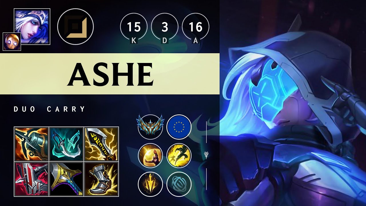 Ashe ADC vs Corki: Triple Kill, Dominating - EUW Challenger Patch 14.21