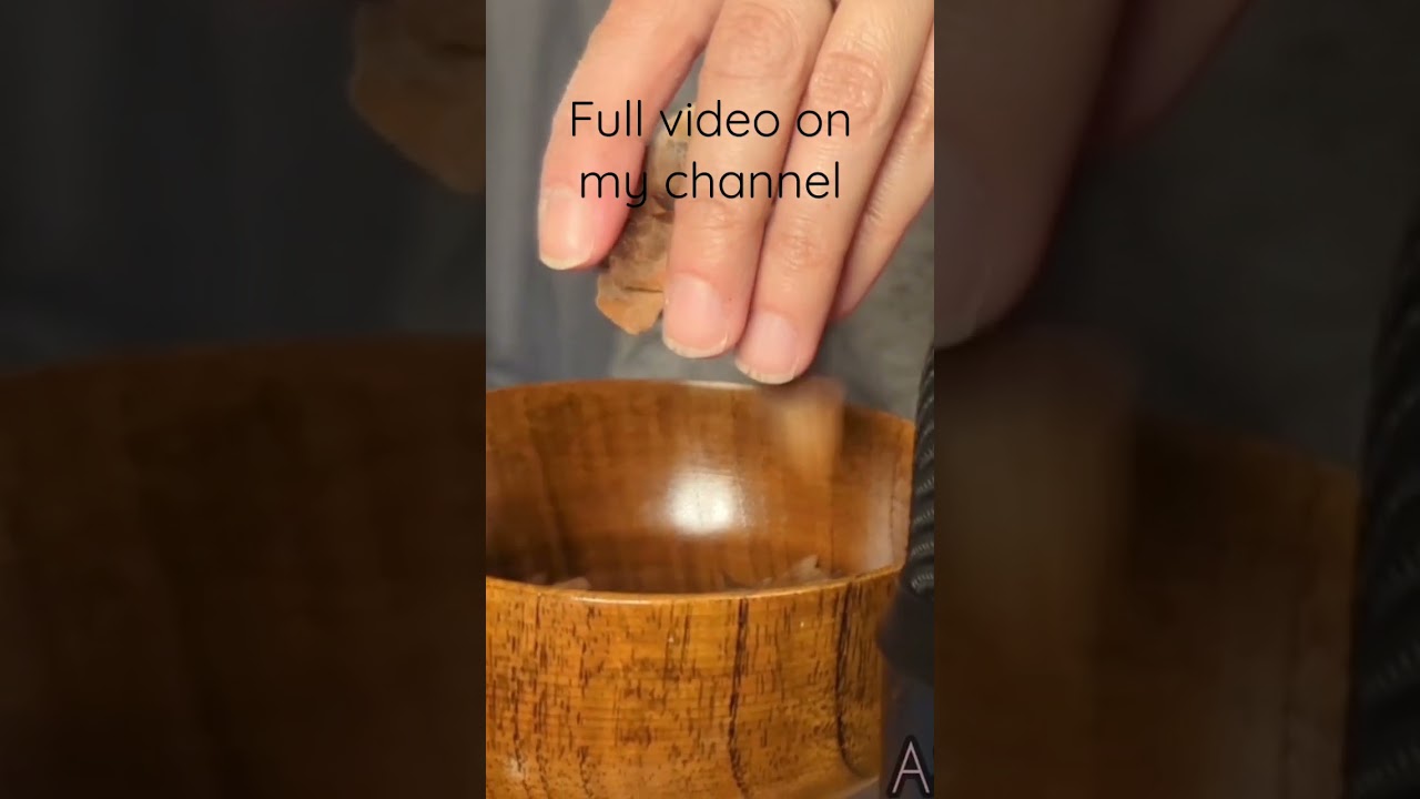 new ASMR on my channel #asmr #woodasmr #pinecone #nature #natureasmr
