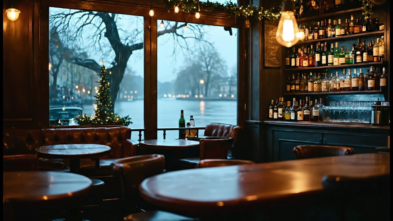 Chill Jazz Piano Music with Rain Sounds ☕ Tranquil Paris Café Setting for Study, Work & Sleep