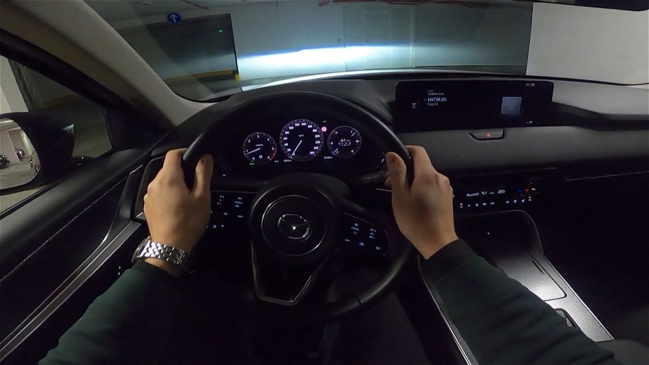 2023 Mazda CX-60 [3.3l 6cylinder diesel, 254 HP] POV Night test dride CARiNIK