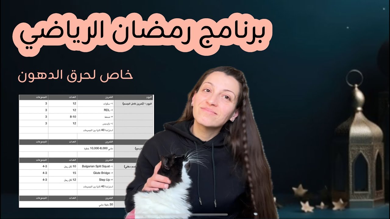 برنامج رياضي لحرق الدهون في شهر رمضان  - ينصح به للنساء فوق 40