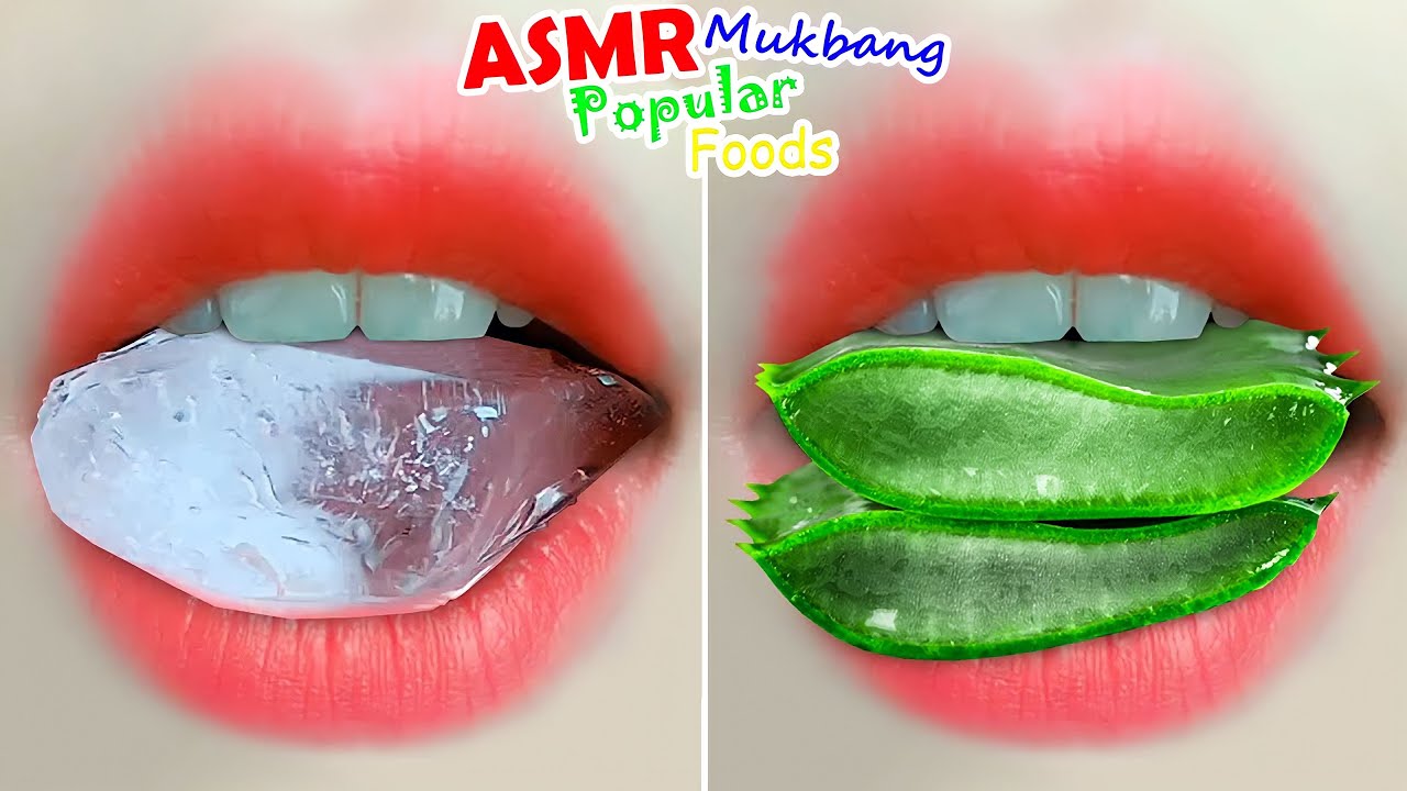 asmr @AZURAASMR 1 COLORFUL EMOJI FOOD CHALLENGE MUKBANG 알록달록 이모지 먹방 챌린지 모음집 eating sounds