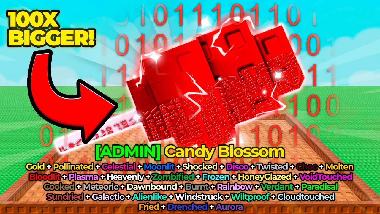 Growing EVERY MUTATION on ADMIN CANDY BLOSSOM in Grow A Garden..