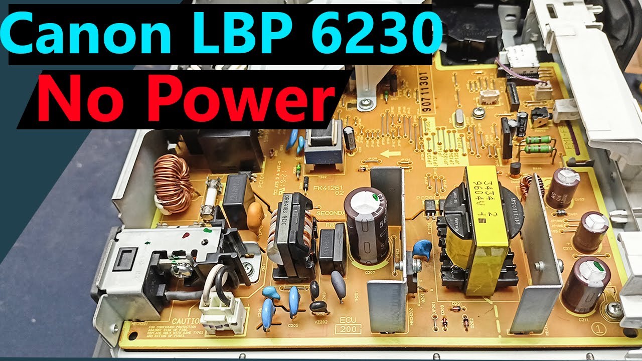 как отремонтировать принтер Canon LBP 6230, питание не включается