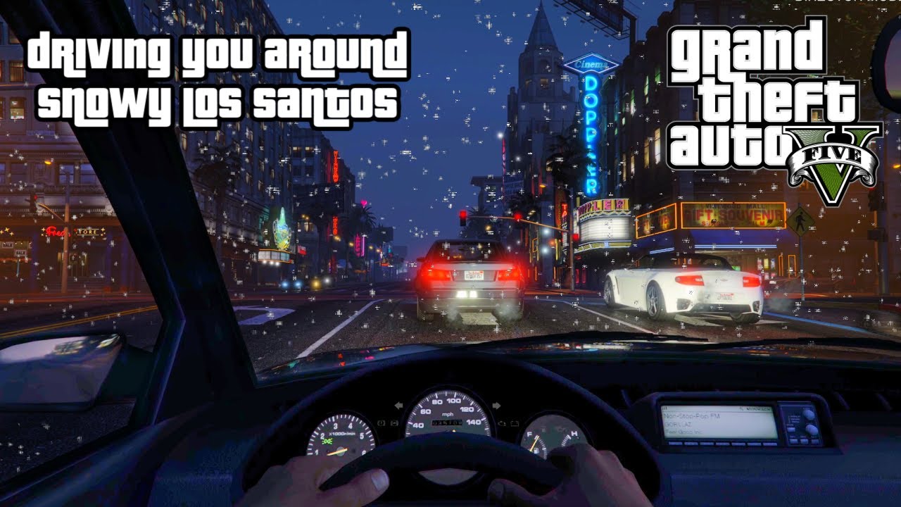 GTA ASMR ❄️ Driving You Around Los Santos in the Snow 🌃 Ear to Ear Whispering