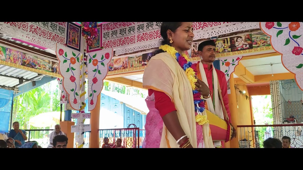 প্রতিমার পদ কীর্তন নবগ্রাম গোবিন্দ মন্দির |