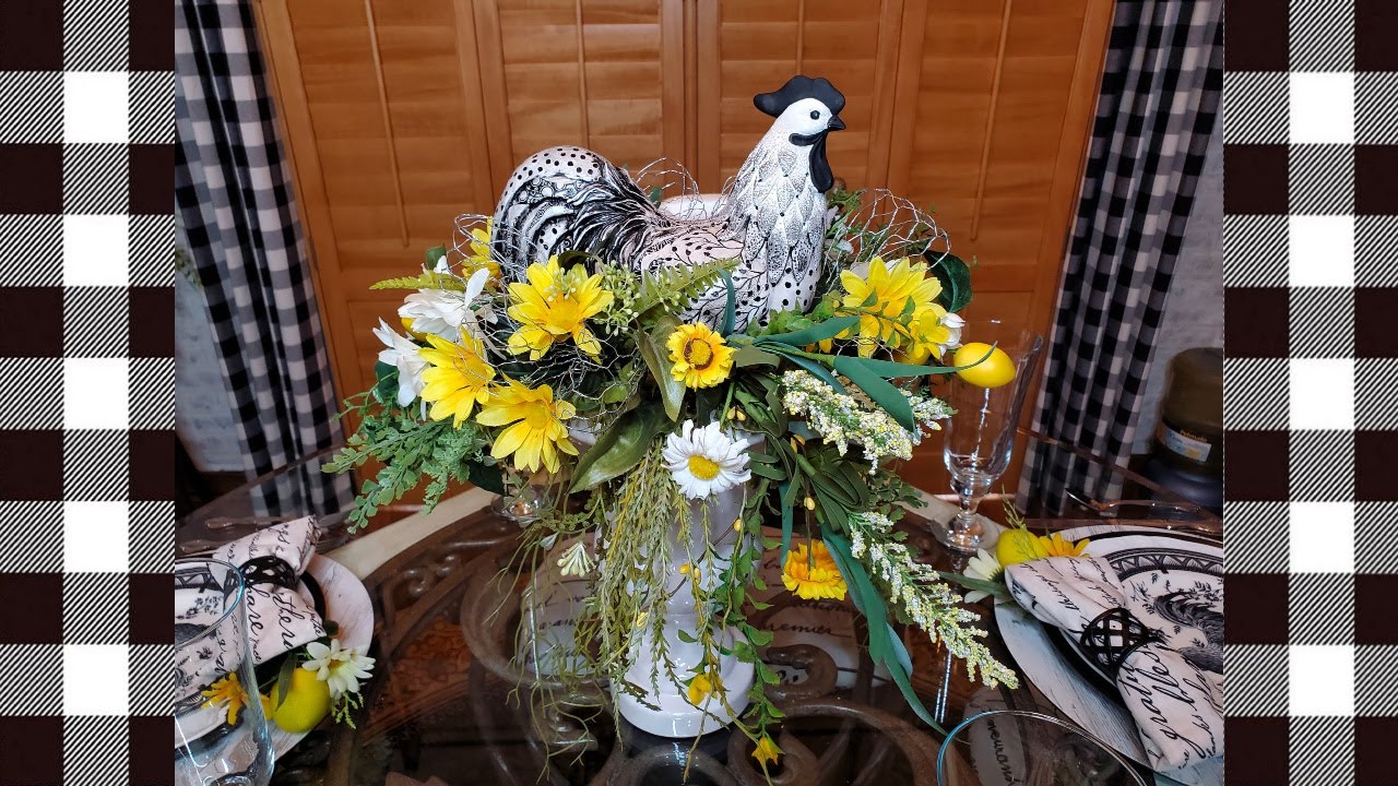 FRENCH COUNTRY FARMHOUSE KITCHEN TABLE LEMON  DECOR - DECORATE WITH ME - TABLESCAPE THURSDAY