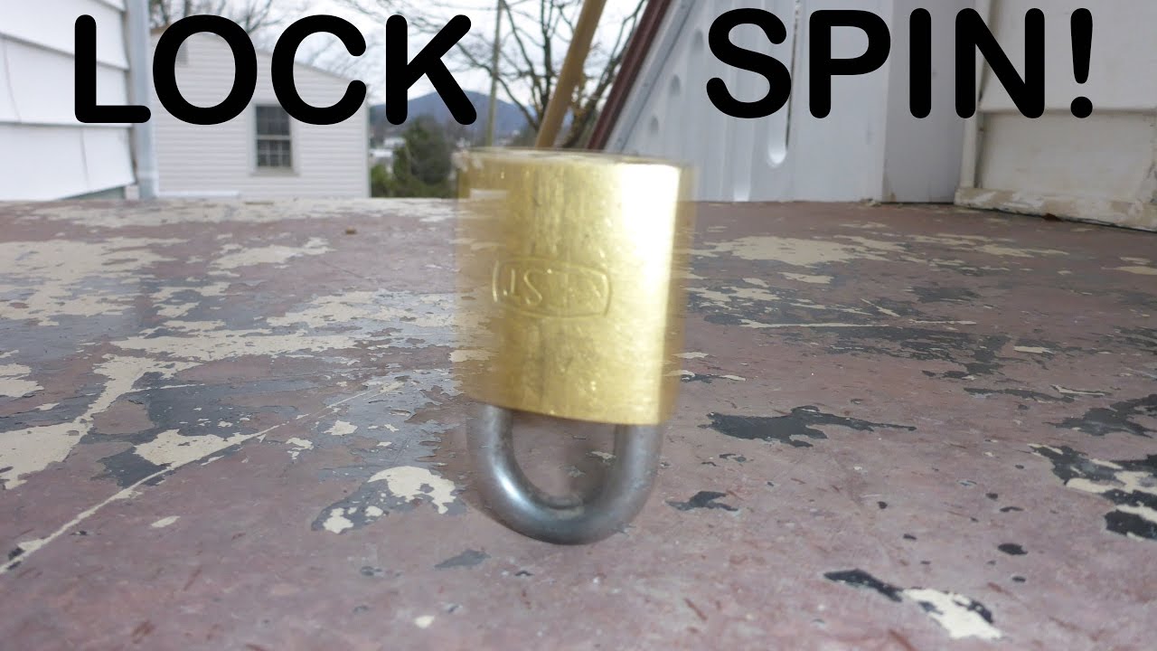 LOCKSPIN! Spinning a padlock on my porch VERY EXCITING Lock spin FIRST VIDEO
