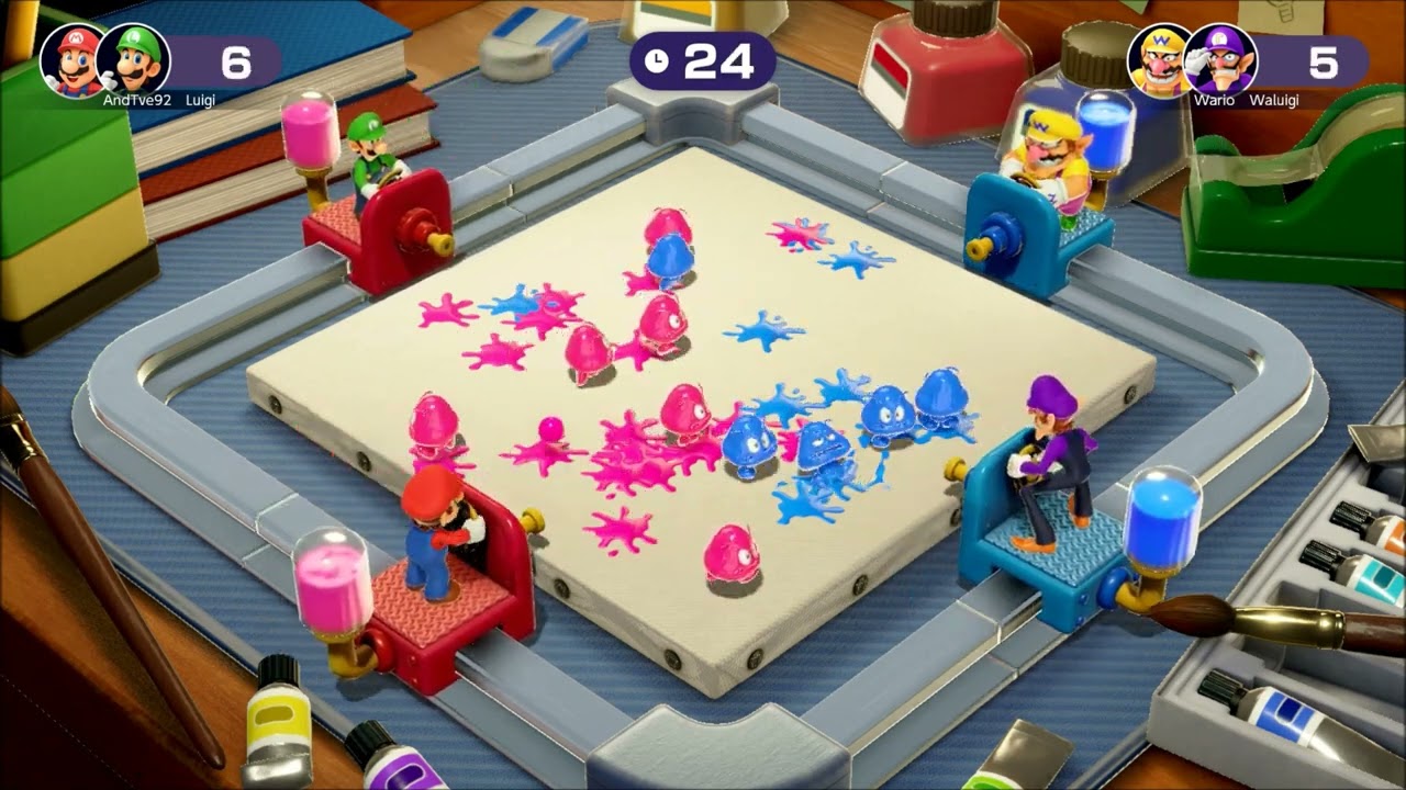 Mario Party Superstars: Tag Match - Mario and Luigi Vs. Wario and Waluigi