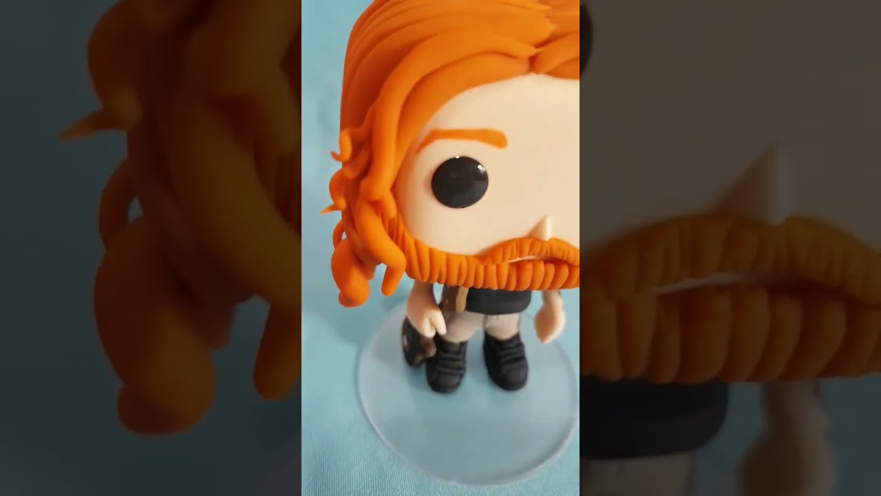 🎸 Mini guitarra para um funko pop artesanal em biscuit🎶