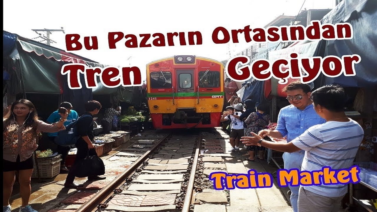 İ&Ccedil;İNDEN TREN GE&Ccedil;EN PAZAR I Maeklong Railway Market  #bangkok  I Thailand Iตลาดแม่กลอง