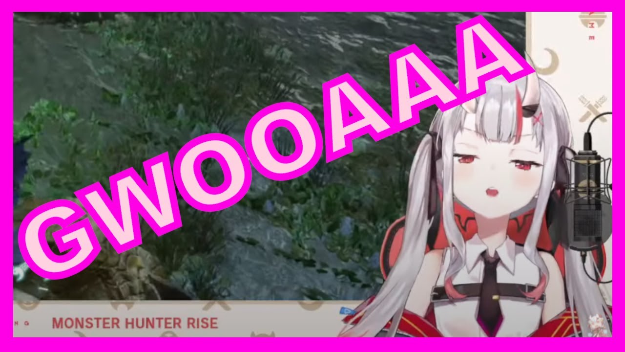 Ayame makes the most intimidating Monster noises you ever heard [Hololive, Monster Hunter Rise]