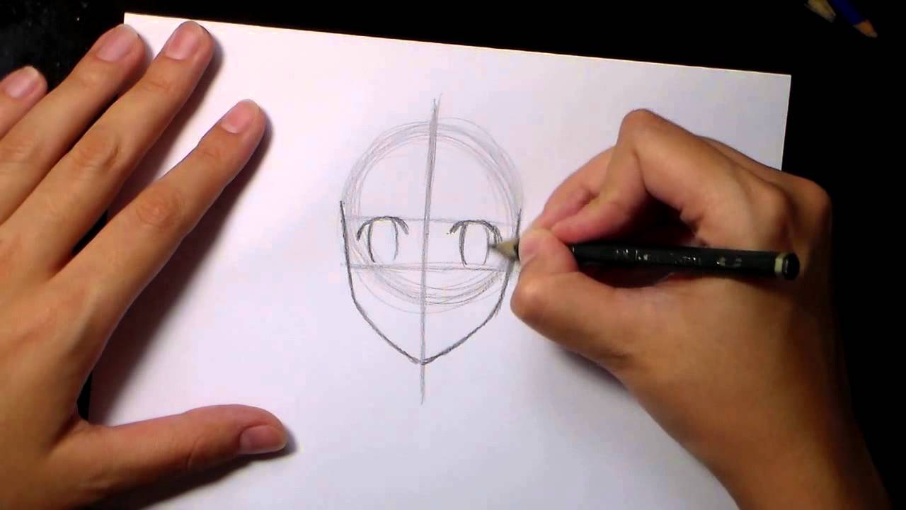 Como Desenhar Mangá - Rosto de Frente ( melhorado)