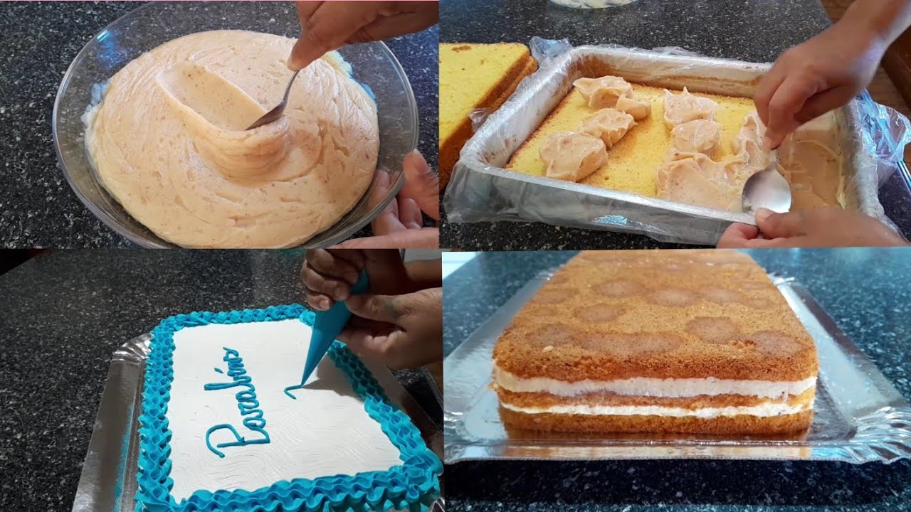 Recheio de Paçoca para Bolo de Aniversário/ Recheio + Decoração de Bolo #bolodeaniversário