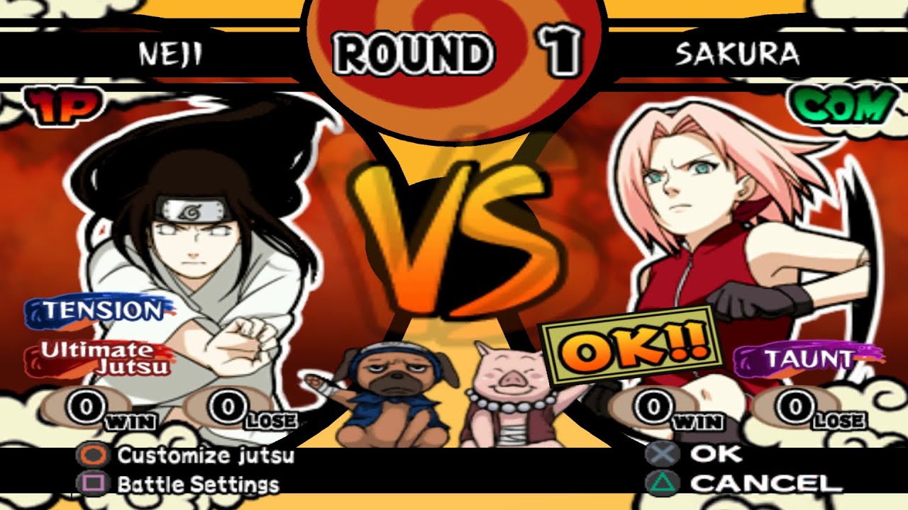 Neji VS Sakura (INSANE) - Naruto Shippuden Ultimate Ninja 4