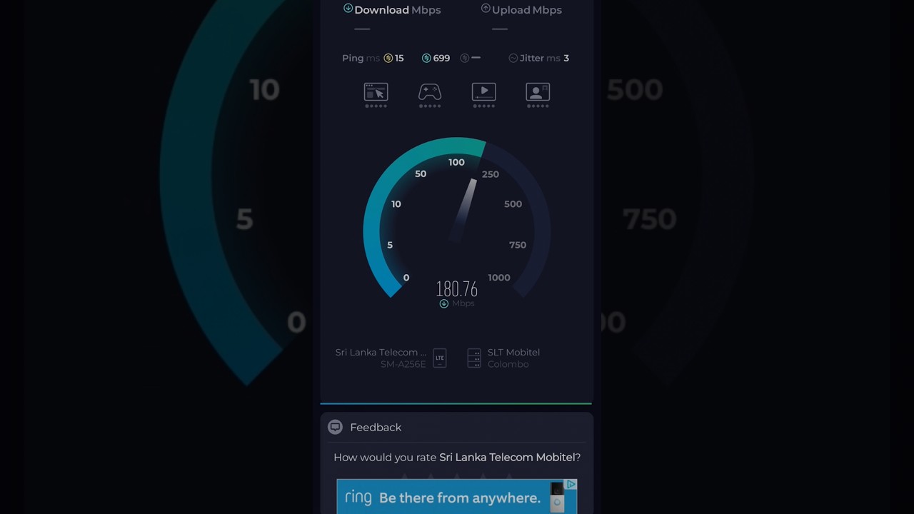 4G speed test Sri Lanaka, SLTMobitel 4G#tec21 #sltmobitel #ookla #starlink