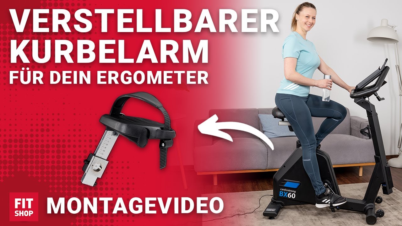 Montage der Variokurbel an einem Ergometer | Anbau Kurbelarm, verstellbaren Pedalarm installieren