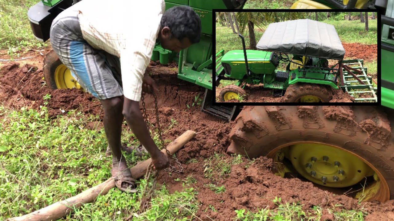 How to take out tractor from mud | How to remove tractor from mud pit | Erode Dhanush