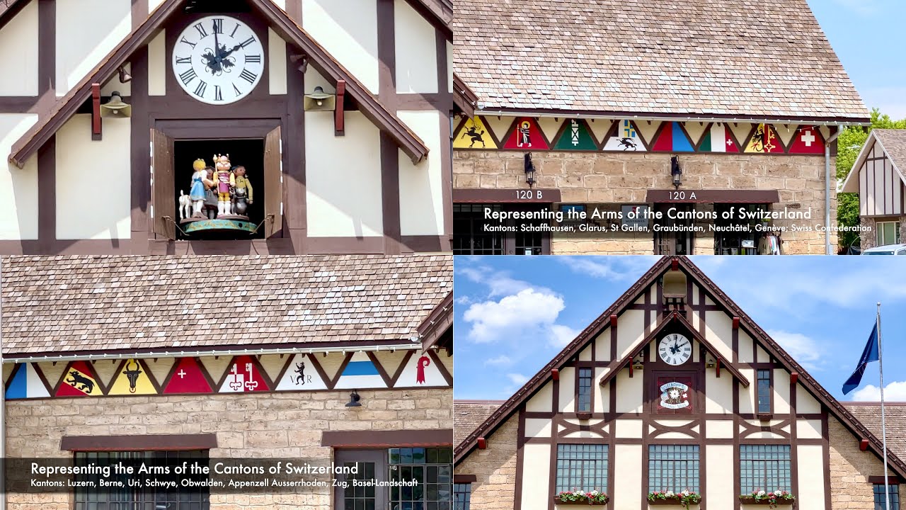 Midway Utah Town Hall Glockenspiel, Full Figure Half-Scale Rotating Clock, Plays Song of Kufstein 4K