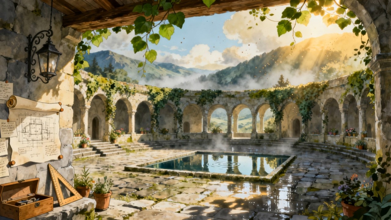 Forgotten Palace Garden Frozen in Time
