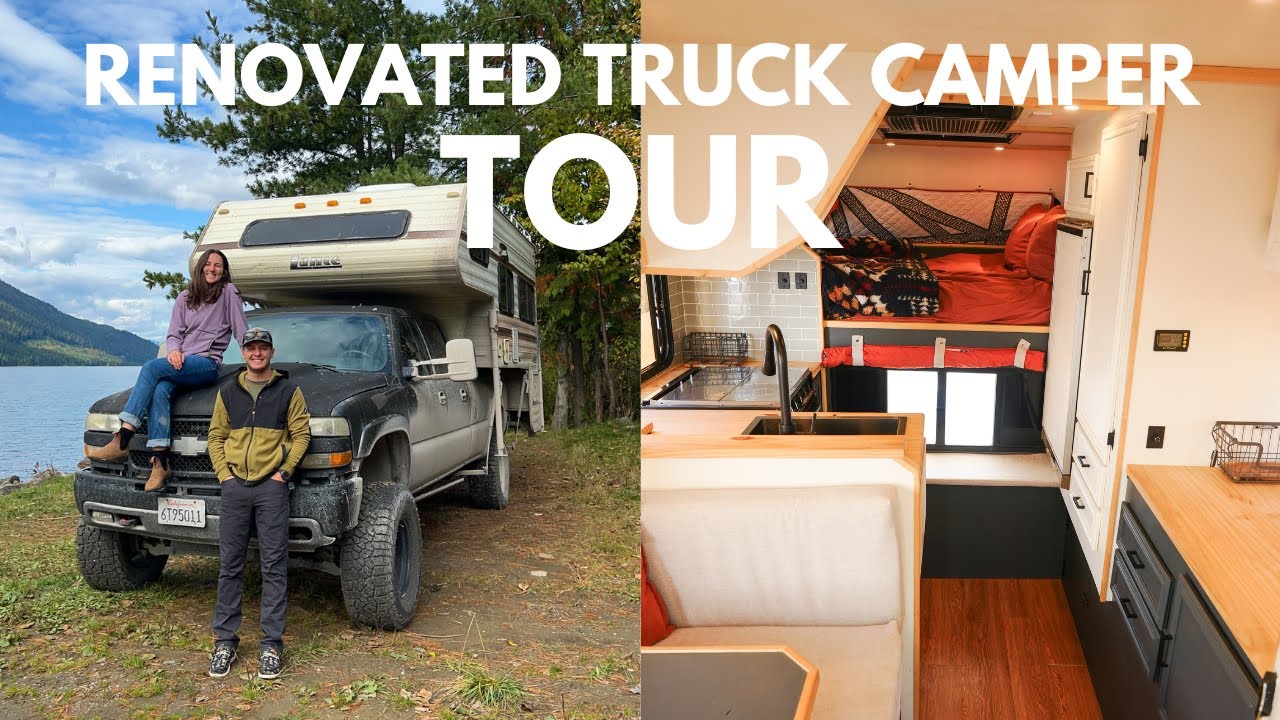 ОТРЕМОНТИРОВАННЫЙ Truck Camper Tour | Off-Grid 1990 Lance