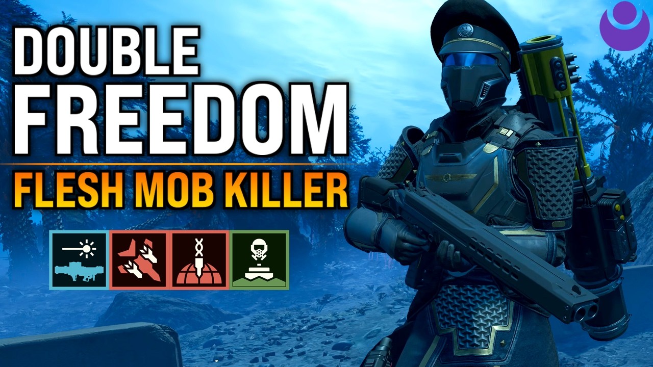 Helldivers 2 - Double Freedom is SECRETLY a Flesh Mob Killer, Super Helldive (SOLO Full Clear)