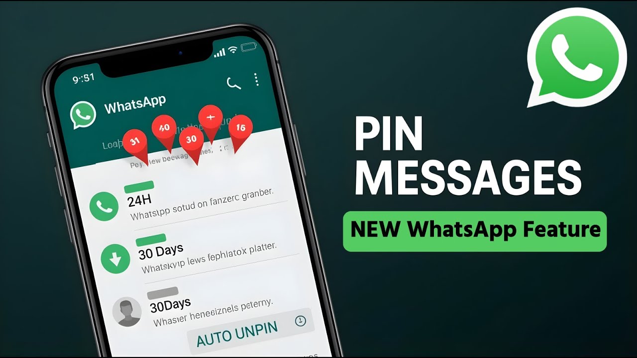 Как закрепить сообщения в WhatsApp | Установить ограничение по времени для закрепленных сообщений