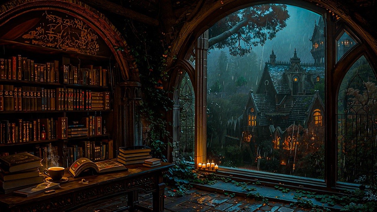 Reading Old Manuscripts Beside a Rain-Soaked Window | Dark Academia Playlist for Late Night Focus