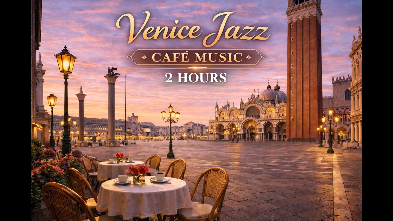 2 Hours of Venice Calm Jazz Café Music for Study, Work, and Deep Focus – Vol.5