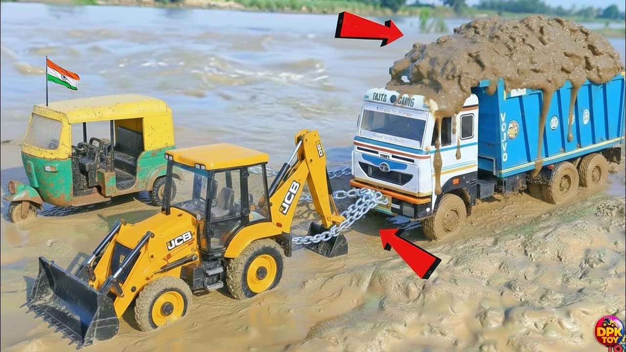 Mahindra Container Sand Loading John Deere Swaraj Volvo Dumper Auto Ri  ickshaw Accident Jcb7cx ? 