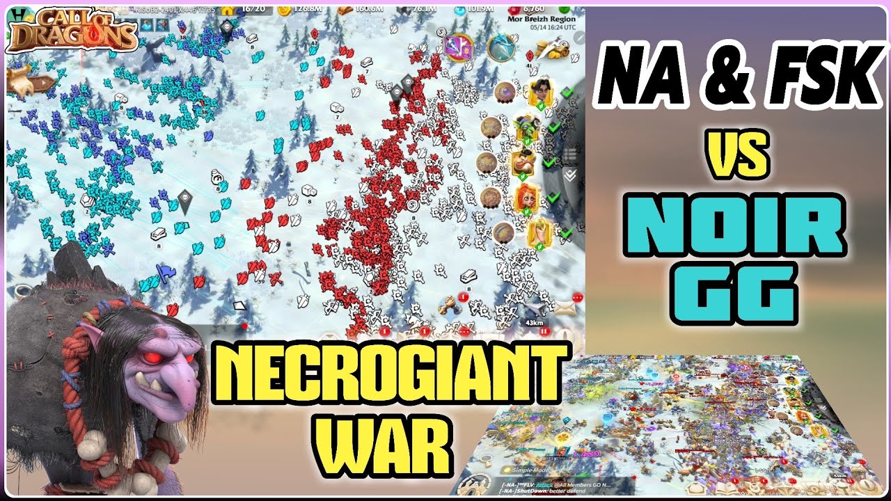call of dragons - Z3 NECROGIANT ramp War | NA & FSK vs NOIR & GG | Unlimited Action