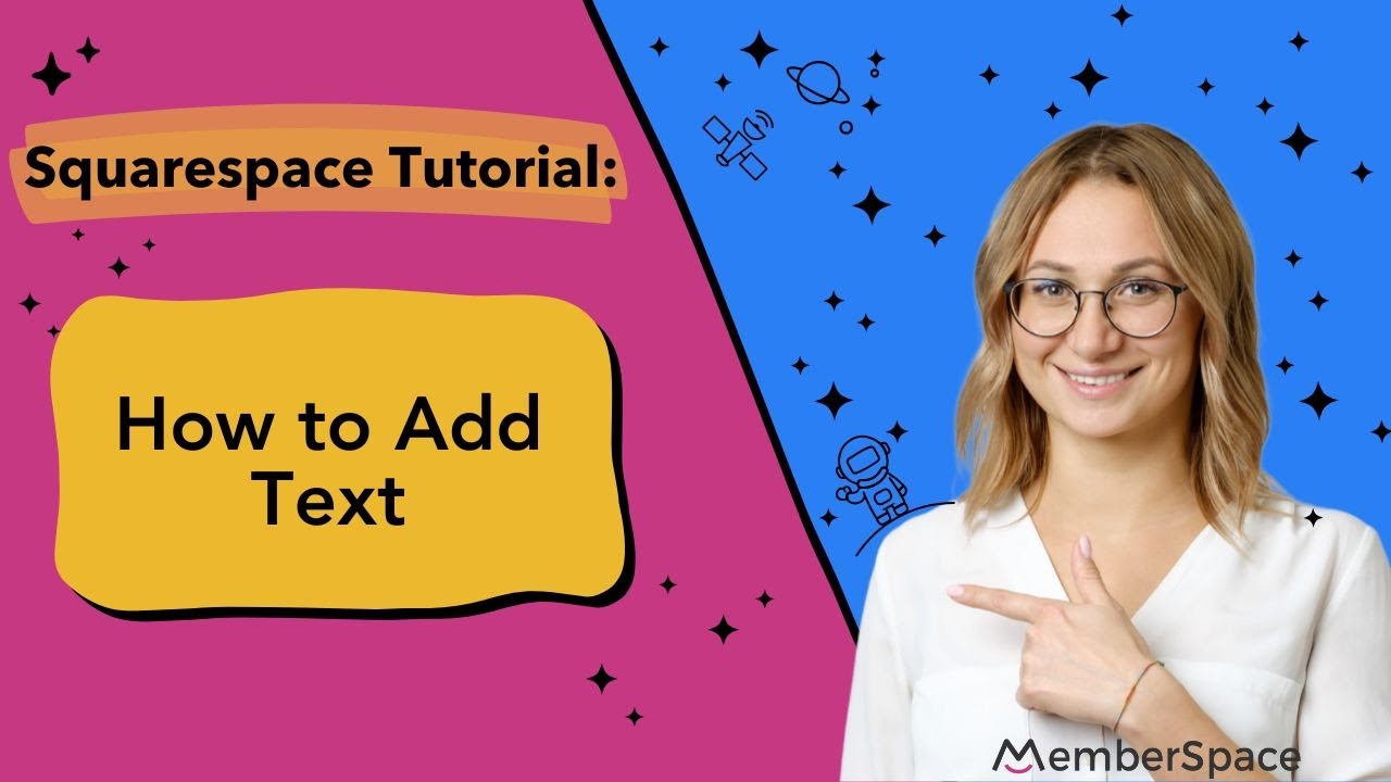 How to add and move a text block in Squarespace