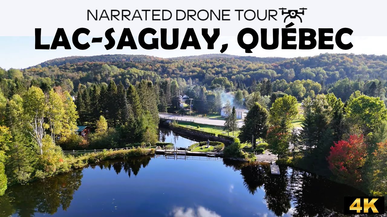 ⚜️ Stunning Aerial Views of Lac-Saguay, Québec | DJI Mini 4 Pro 4K Drone Footage 🏞️