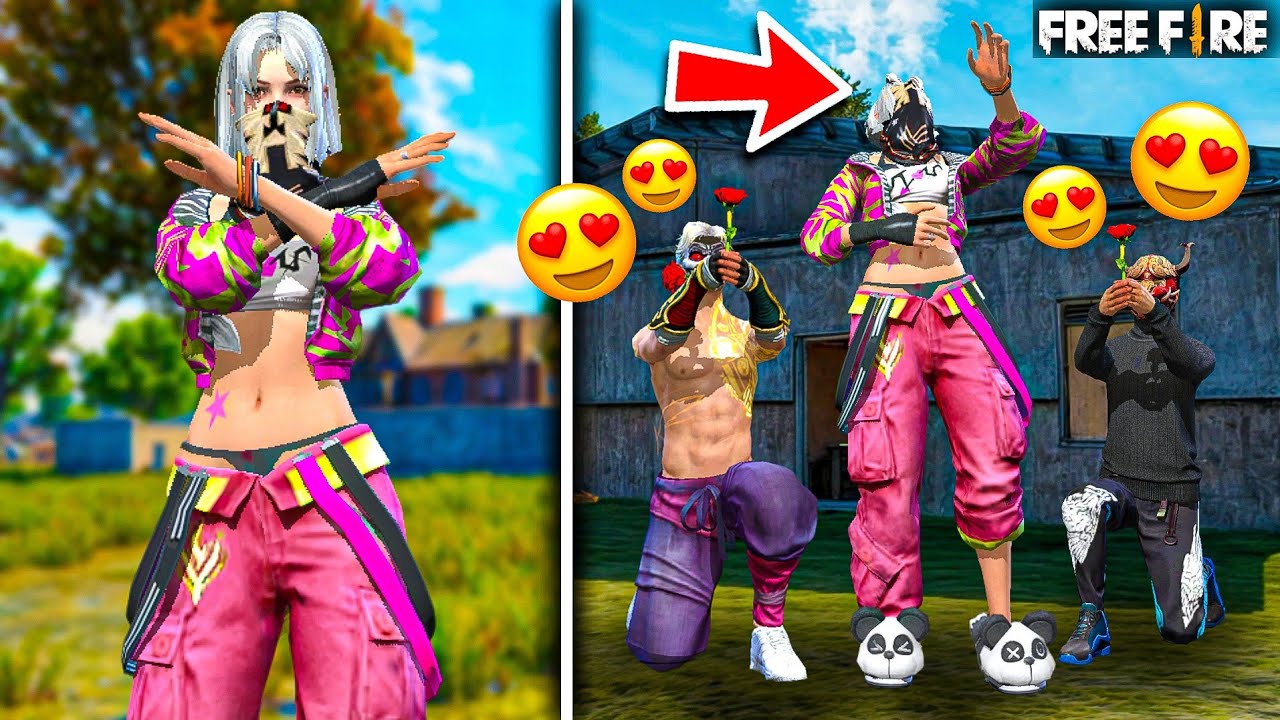 DESPUES DE MUCHO TIEMPO VOLVI A USAR PERSONAJE DE MUJER 😍 FREE FIRE